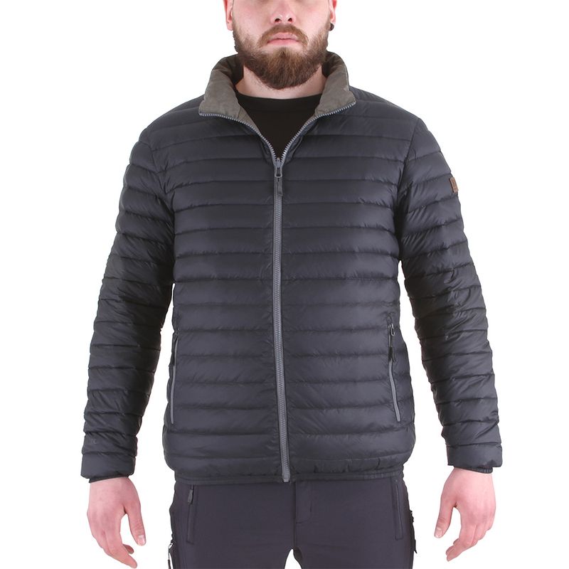 Parka Harwork Pluma Hw Goose Reversible NegroVerde Oliva Talla XL
