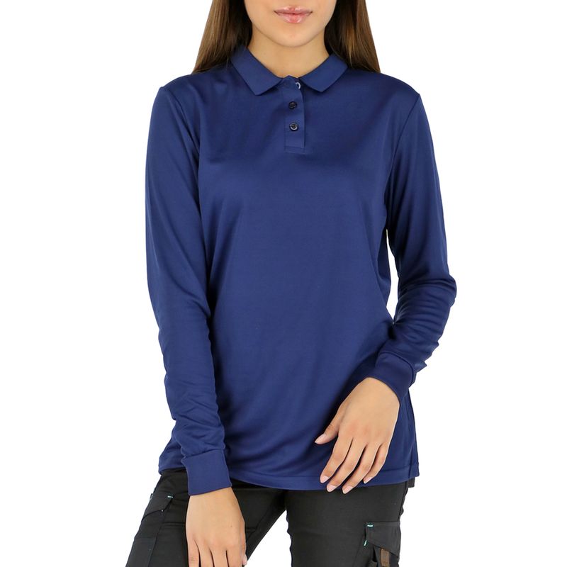 Polera Quebec Cooldry Manga Larga Mujer Azul Talla XL