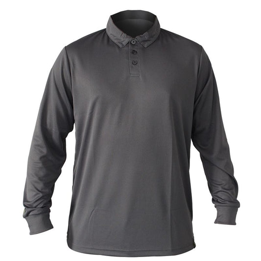Polera Quebec Cooldry Manga Larga Gris Talla XL