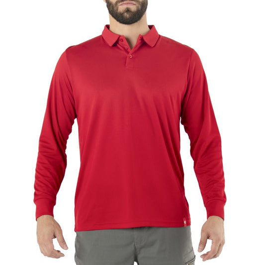 Polera Quebec Cooldry Manga Larga Roja Talla XL