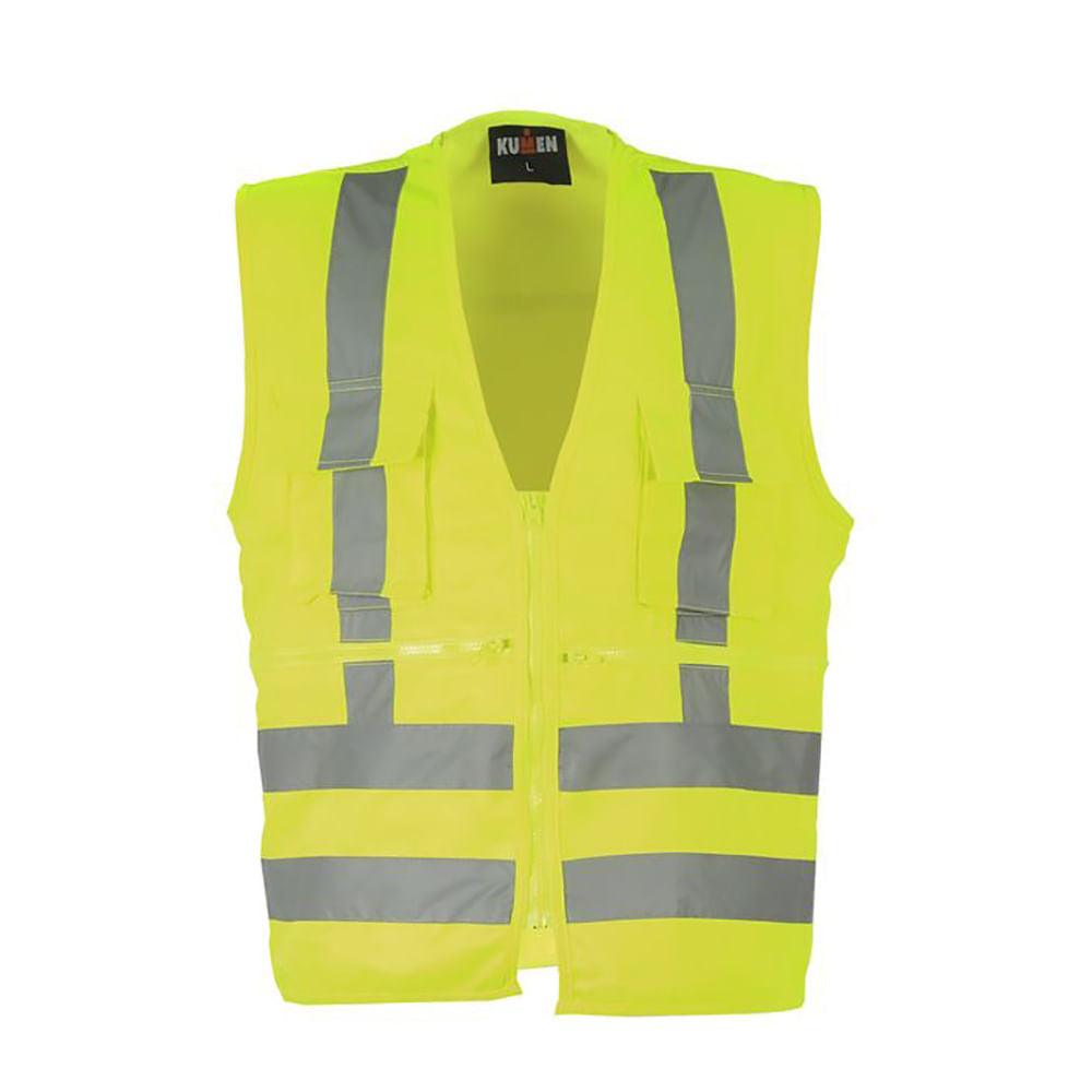 Chaleco de seguridad Kumen Geologo 360 Poplin Amarillo Fluor Talla XL