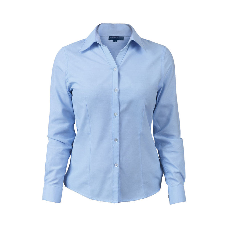 Blusa Maritex Oxford Mtx Manga Larga Celeste Talla XL