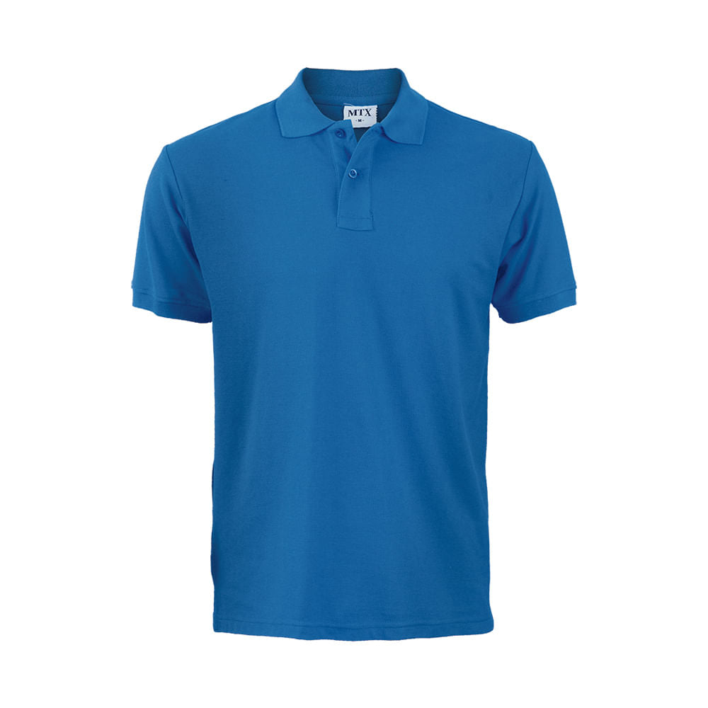 Polera Maritex Pique Manga Corta Mtx Azul Rey Talla XL