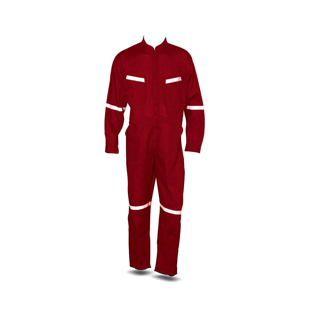 Buzo Black Wolf Piloto Poplin con Cinta Reflectante Rojo Talla XL
