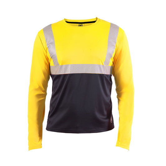 Polera Hardowrk Reflectiva Hw Manga Larga Amarillo Fluor Talla XL
