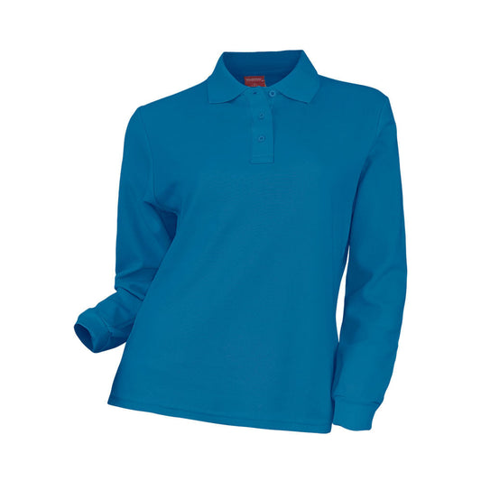 Polera Maritex Pique Manga Larga Mujer Mtx Azul Talla XL