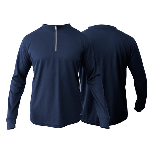 Polera Legend Cooldry Manga Larga Azul Talla XL