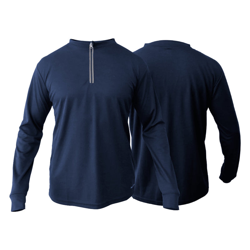 Polera Legend Cooldry Manga Larga Azul Talla XL