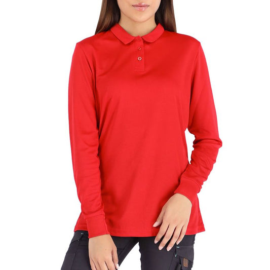 Polera Quebec Cooldry Manga Larga Mujer Roja Talla XL