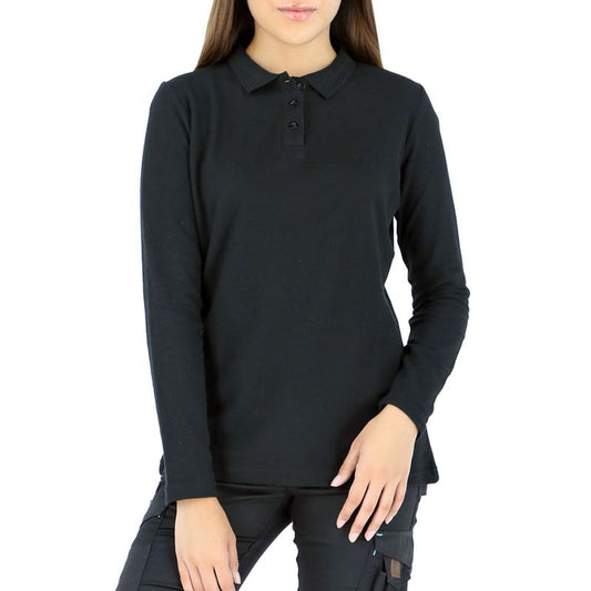Polera Quebec Cooldry Manga Larga Mujer Negra Talla XL