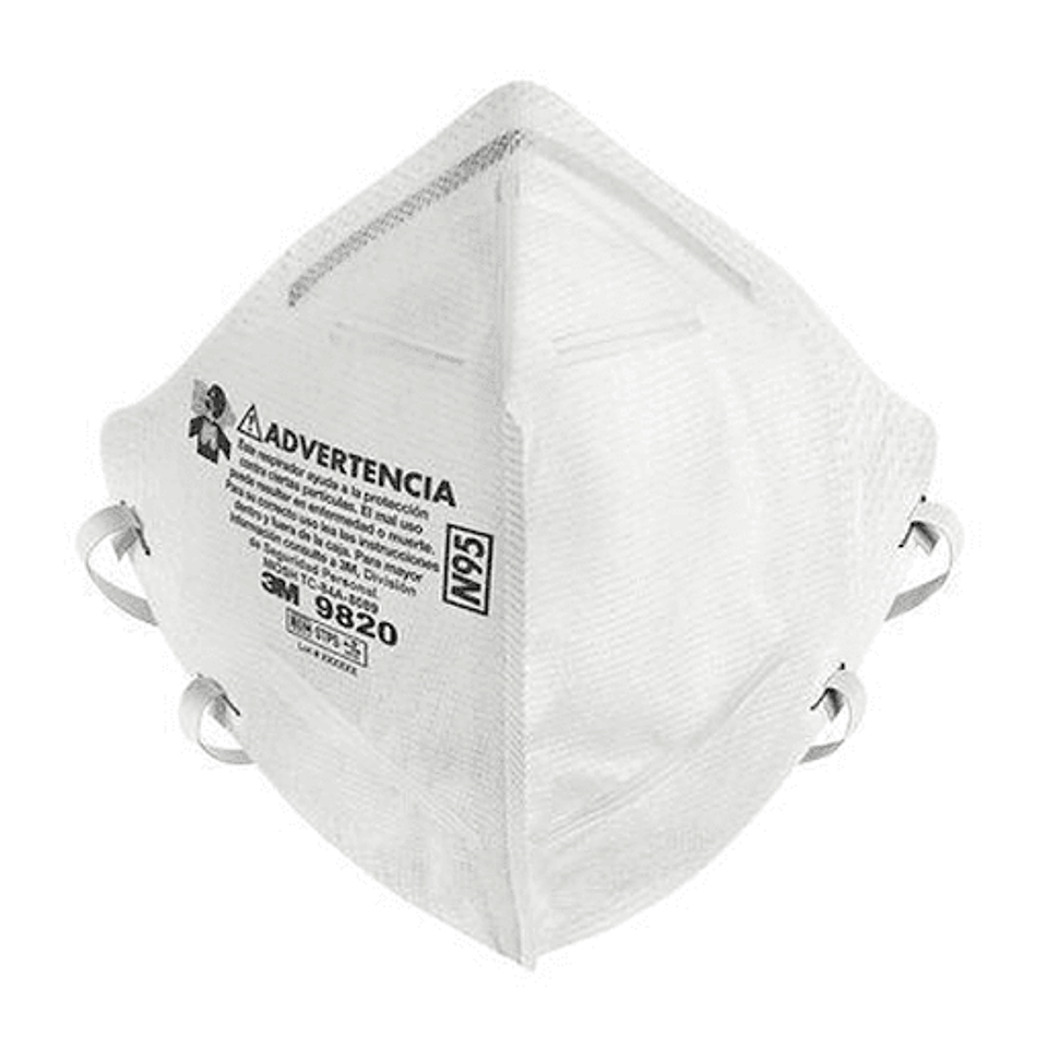 Respirador de Seguridad 3M Plegable N95 9820 (100 U) Default Title