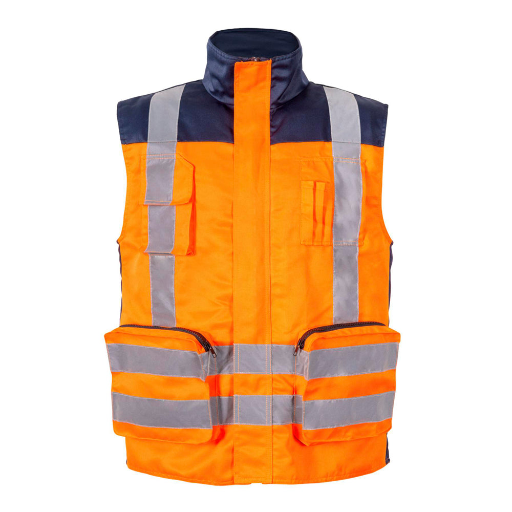 Chaleco Exoset Geologo Naranjo-Azul Talla XL