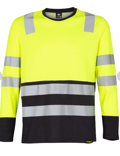 Polera Texora Dry Fit Manga Larga Con Reflectante Amarillo Fluor Talla XL