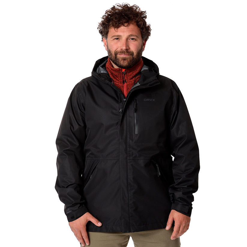 Parka Oryx Jasper Hardshell Negro Talla XL