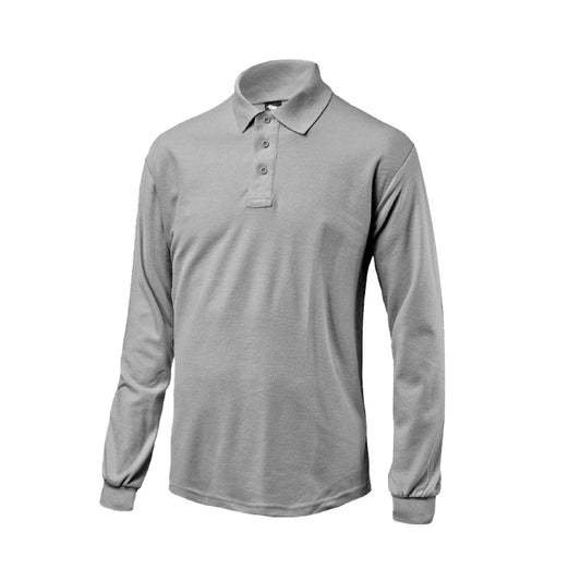 Polera Black Bull Pique Manga Larga Gris Melange Talla XL
