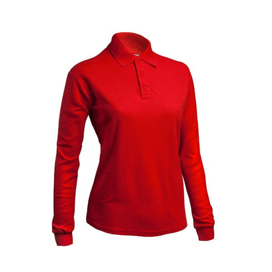 Polera Maritex Pique Manga Larga Mujer Roja