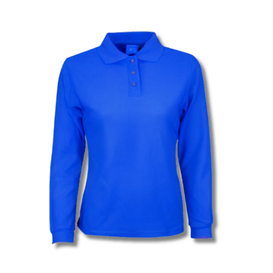 Polera Maritex Pique Manga Larga Mujer Azul Rey