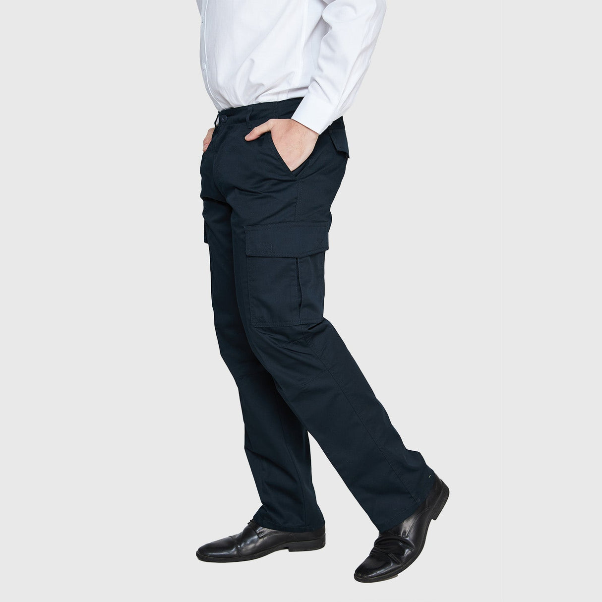 Pantalon Jayson Gabardina Cargo Tiro Corto Azul Marino Talla XL