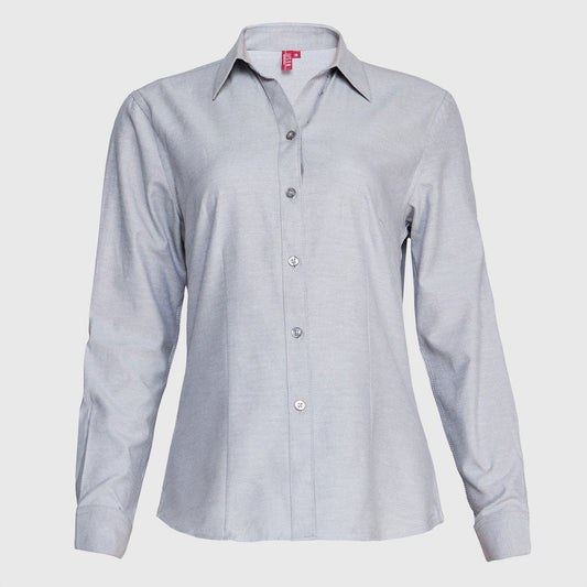 Blusa Jayson Oxf Manga Larga 6040 Gris Talla XL