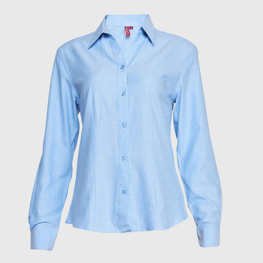 Blusa Jayson Oxf Manga Larga 6040 Celeste Talla XL