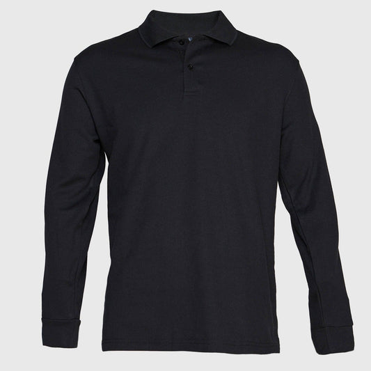 Polera Jayson Pique Manga Larga 6040 Gris Oscuro Talla XL