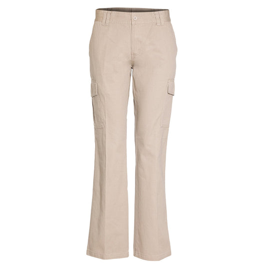 Pantalon Jayson Gabardina Cargo Algodon Mujer Beige