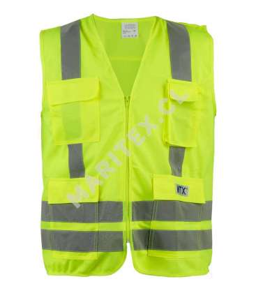Chaleco Maritex Visioner 4 Bolsillos Supervisor Amarillo Talla XL