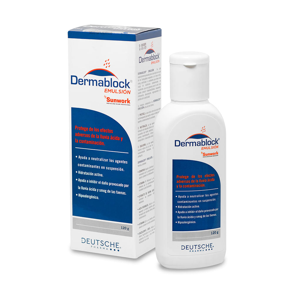 Crema Sunwork antipolucion e hidratante Dermablock Emulsión 120 grs Default Title