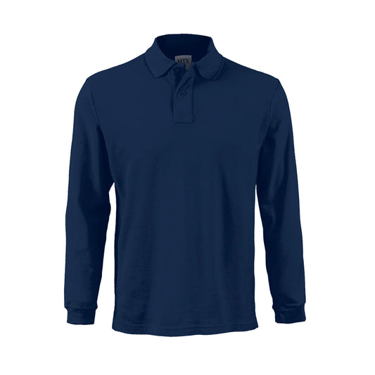 Polera Maritex Pique Manga Larga Mtx Azul Marino Talla XL