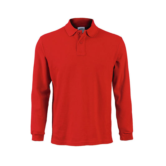 Polera Maritex Pique Manga Larga Mtx Rojo Talla XL