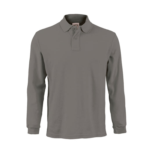 Polera Maritex Pique Manga Larga Mtx Gris Talla XL