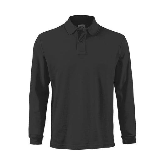 Polera Maritex Pique Manga Larga Mtx Negro Talla XL