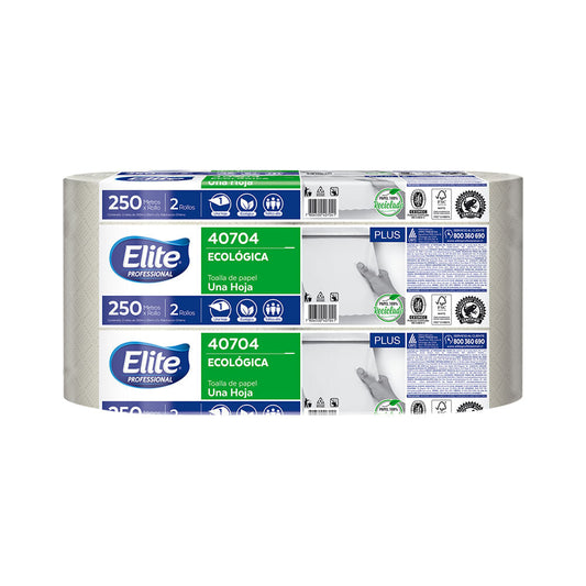 Toalla de Papel Ecologica Elite Plus Una Hoja 2 Roll de 250 Mts Default Title
