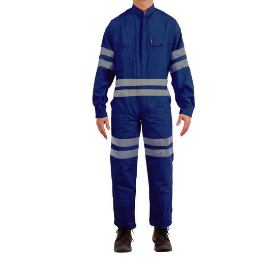 Buzo Black Wolf Gabardina con Cinta Reflectante Azul Talla XL