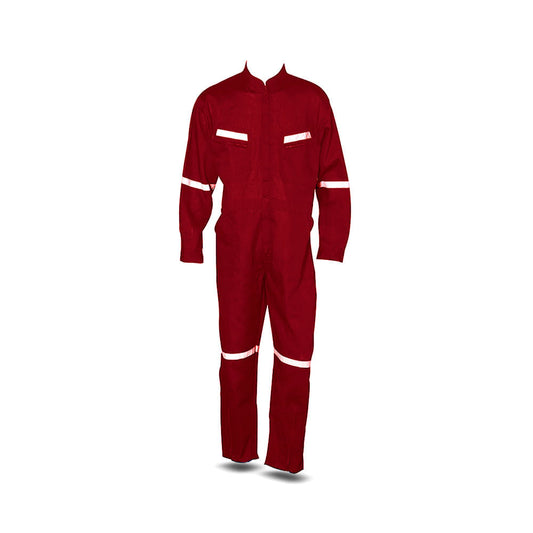 Buzo Black Wolf Piloto Poplin con Cinta Reflectante Rojo