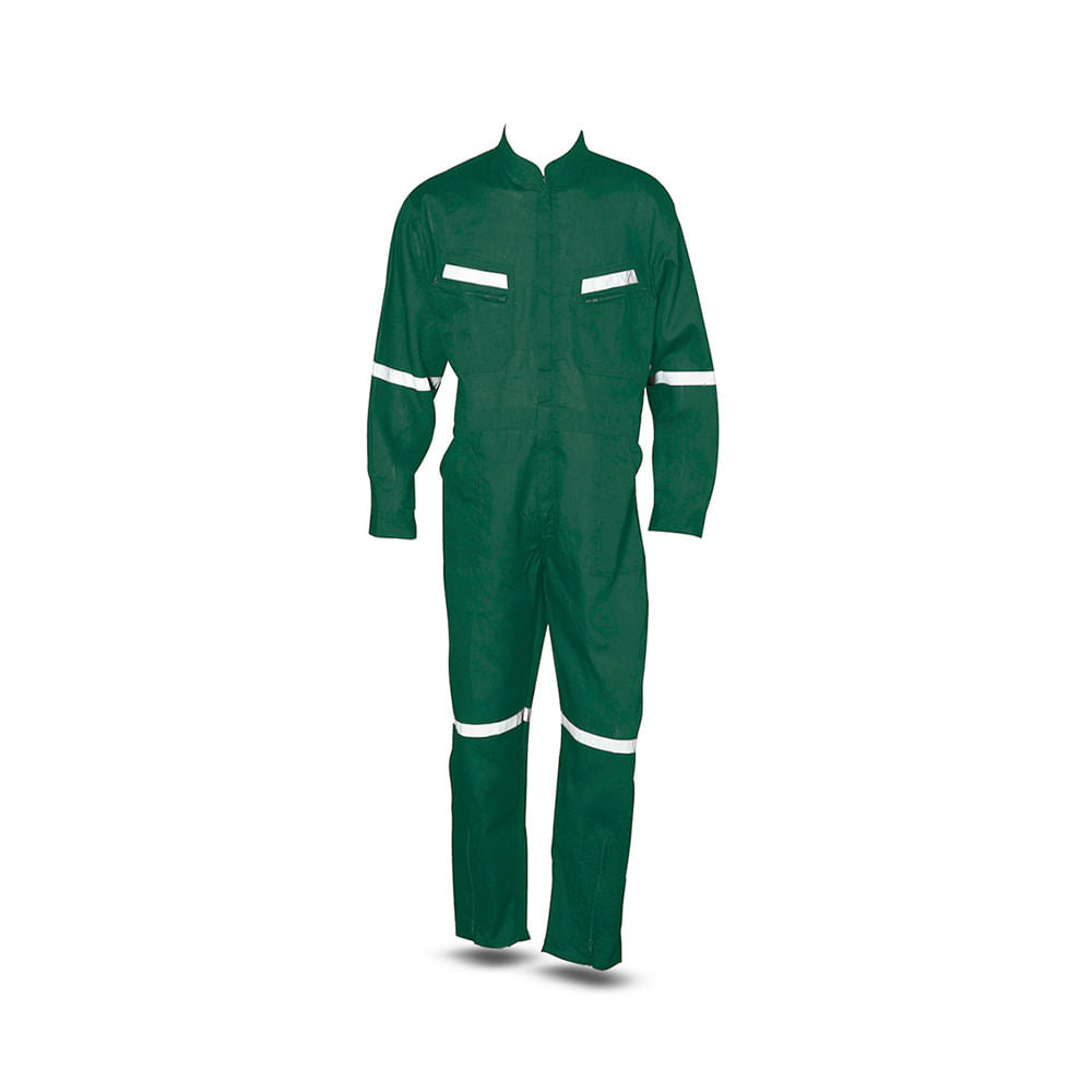 Buzo Black Wolf Piloto Poplin con Cinta Reflectante Verde