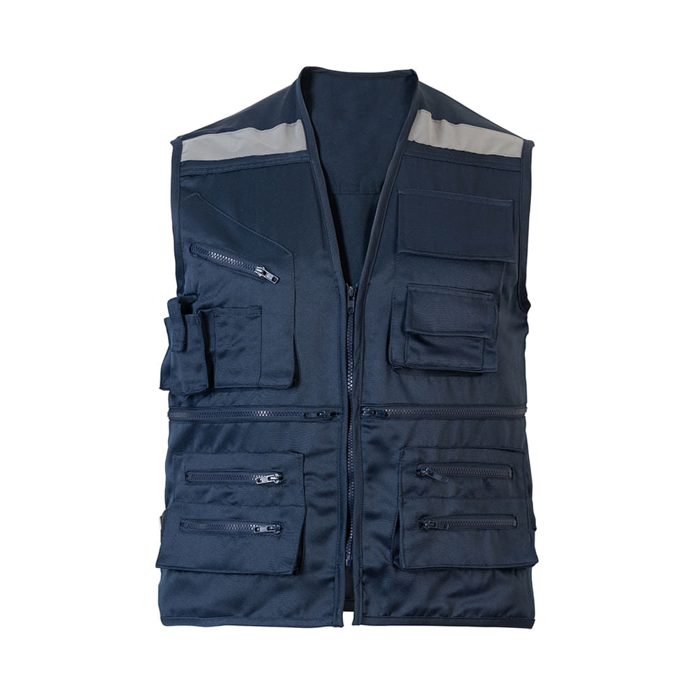 Chaleco de seguridad Black Wolf Geo Gabardina con Reflectante Azul Talla XL