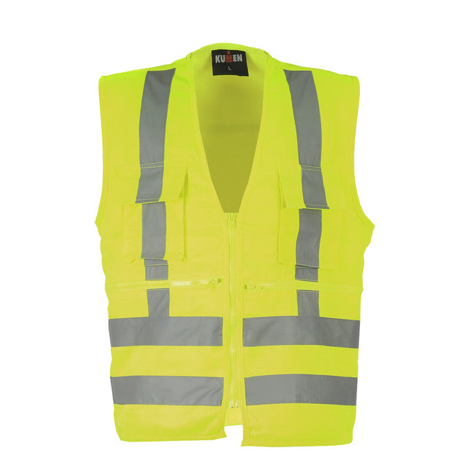 Chaleco Kumen Geo Gabardina 360 Amarillo Fluor Talla XL