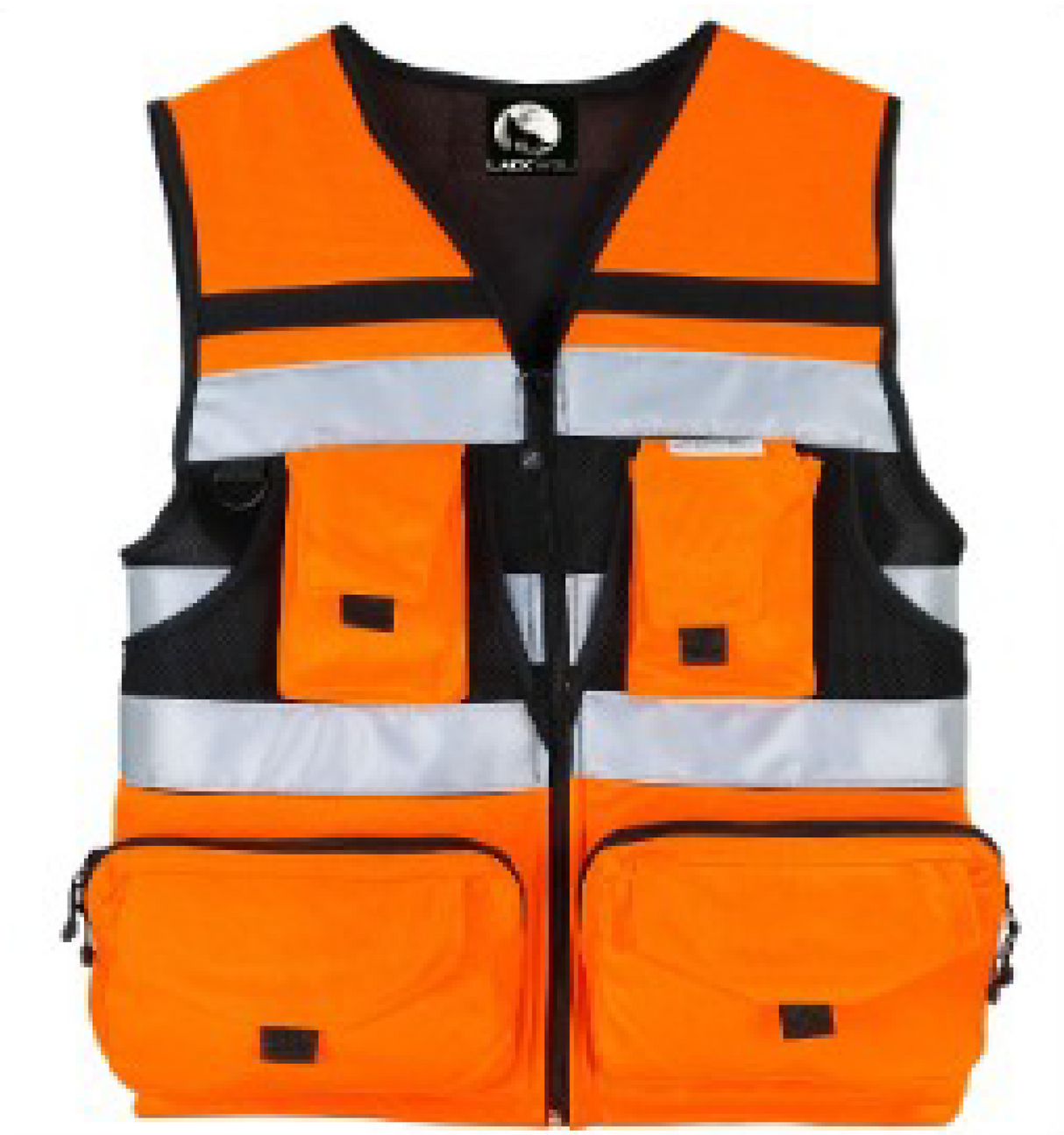 Chaleco Geologo de seguridad Black Wolf Minero Wolftex Con Cinta Rfl Naranjo Talla XL