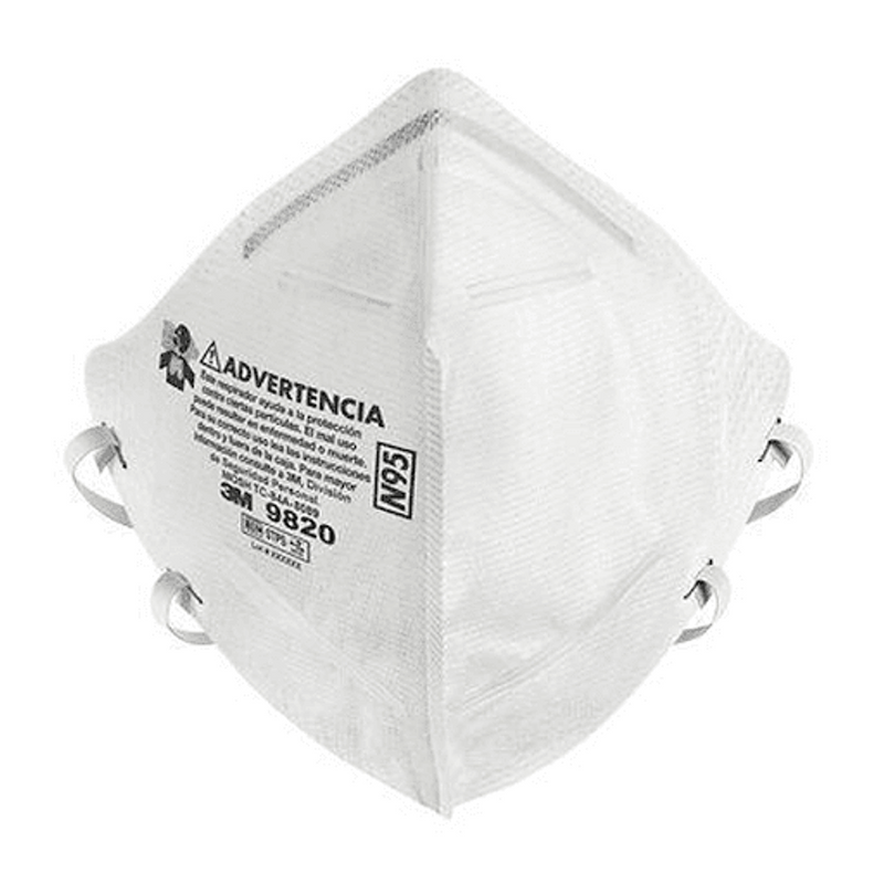 Respirador de Seguridad 3M Plegable N95 9820 (100 U) Default Title