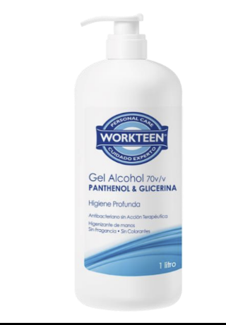 Alcohol Gel Workteen  Pantenol 1 lt Default Title