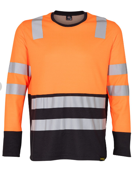 Polera Texora Dry Fit Manga Larga Con Reflectante Naranjo Fluor Talla XL