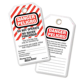 Tarjeta Master Lock Laminada Bilingue No Operar 497Ax (12 U) Default Title