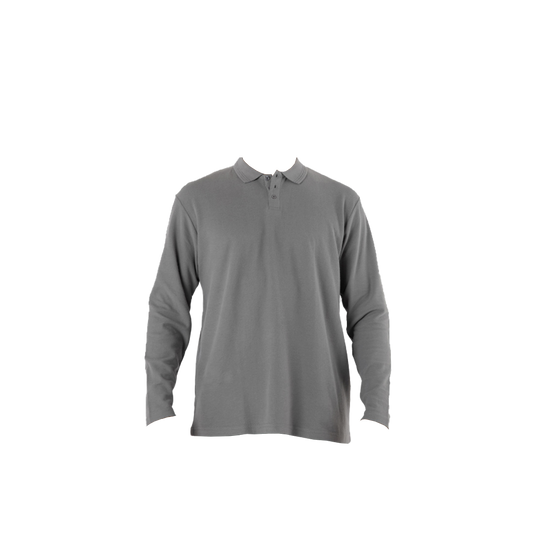 Polera Black Wolf Pique Manga Larga Bw Gris Talla XL