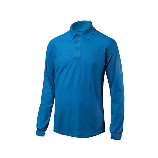 Polera Maritex Pique Manga Larga Celeste