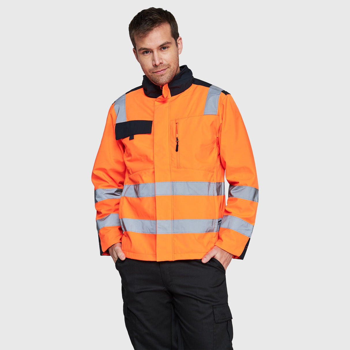 Chaqueta Jayson Softshell Alta Visibilidad Naranjo Talla XL