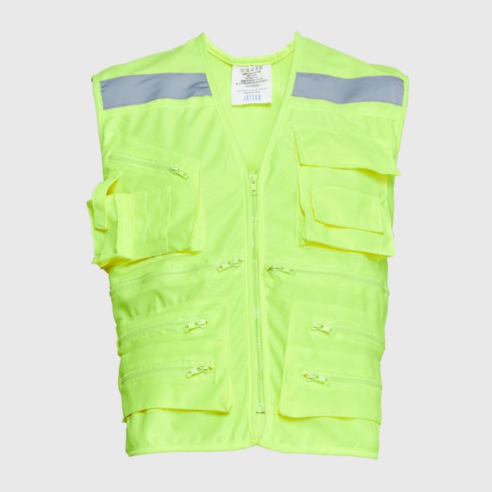 Chaleco Geo de Seguridad Jayson Alta Visibilidad Amarillo Fluor Talla XL