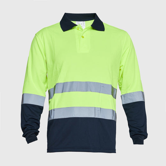 Polera Jayson Alta Visibibilidad Manga Larga Amarillo Fluor Talla XL