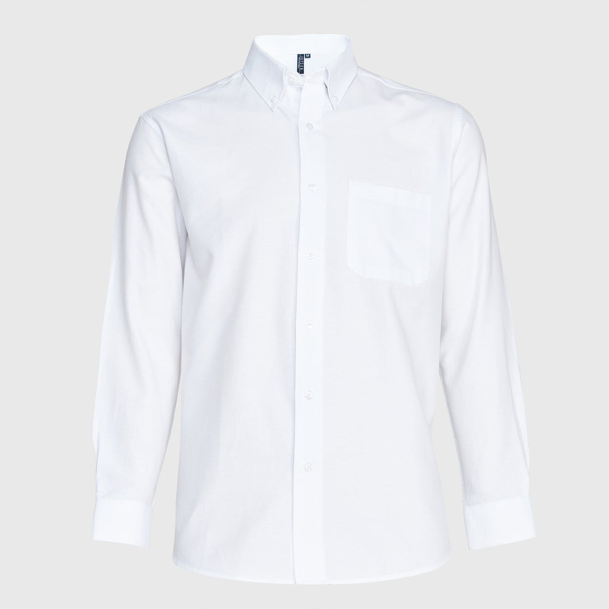 Camisa Jayson Oxford Manga Larga Bolsillo Pegado Blanca Talla XL
