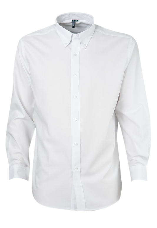 Camisa Jayson Oxford Manga Larga Boton Suelto Blanca Talla XL